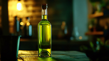 深绿色橄榄油玻璃瓶