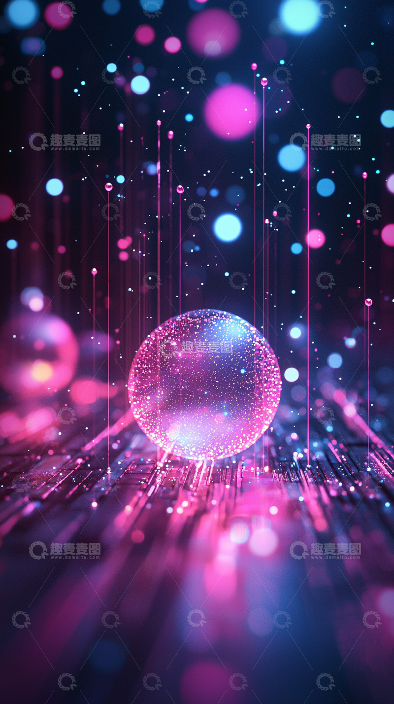 高清大图下载【趣麦麦图】科技感梦幻球体