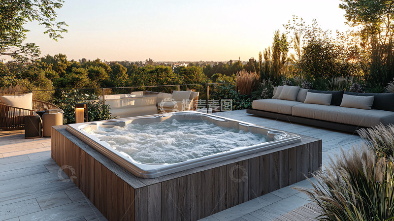 高清大图下载【趣麦麦图】户外按摩浴缸