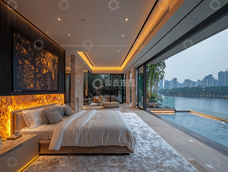 高清大图下载【趣麦麦图】现代轻奢卧室设计