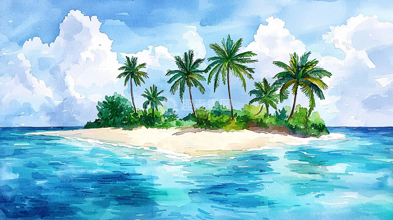 高清大图下载【趣麦麦图】水彩画