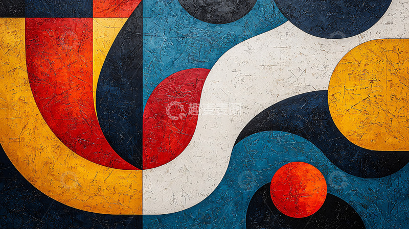 高清大图下载【趣麦麦图】抽象几何绘画