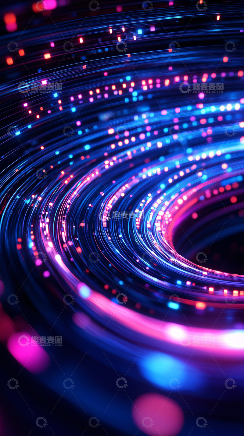 高清大图下载【趣麦麦图】科技感光纤流动