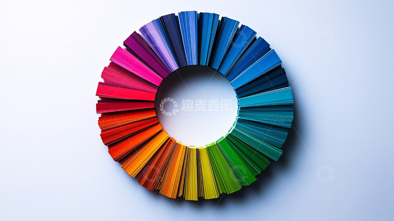 高清大图下载【趣麦麦图】彩色色卡环形排列