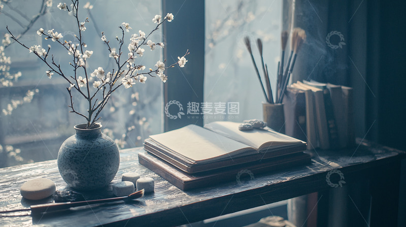 高清大图下载【趣麦麦图】窗边文艺小清新桌面摆设