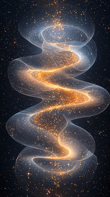 星云般的金色光辉螺旋