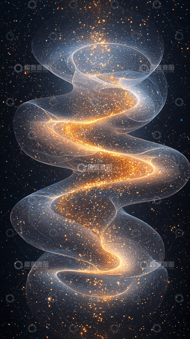 高清大图下载【趣麦麦图】星云般的金色光辉螺旋