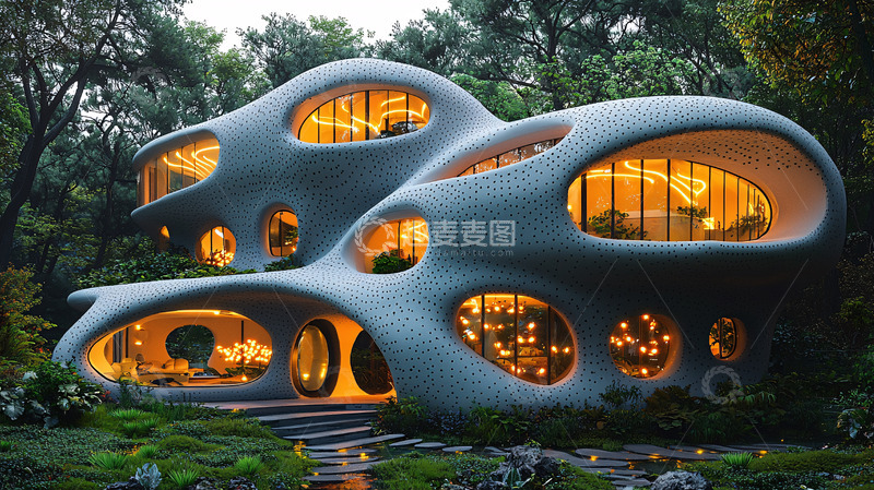 高清大图下载【趣麦麦图】奇特造型未来感建筑