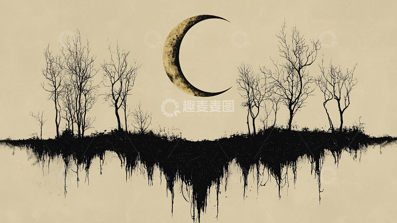 高清大图下载【趣麦麦图】月牙