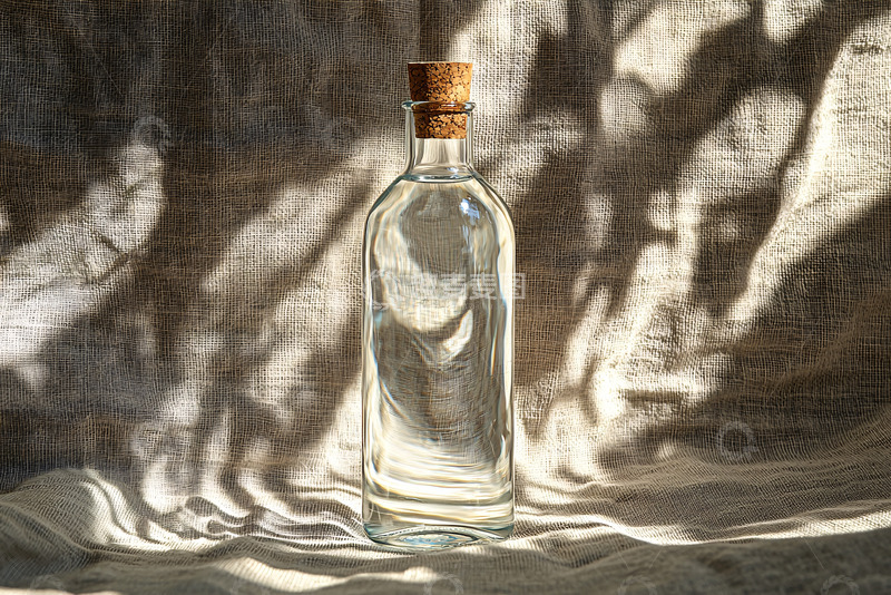 高清大图下载【趣麦麦图】透明玻璃瓶里的清澈液体