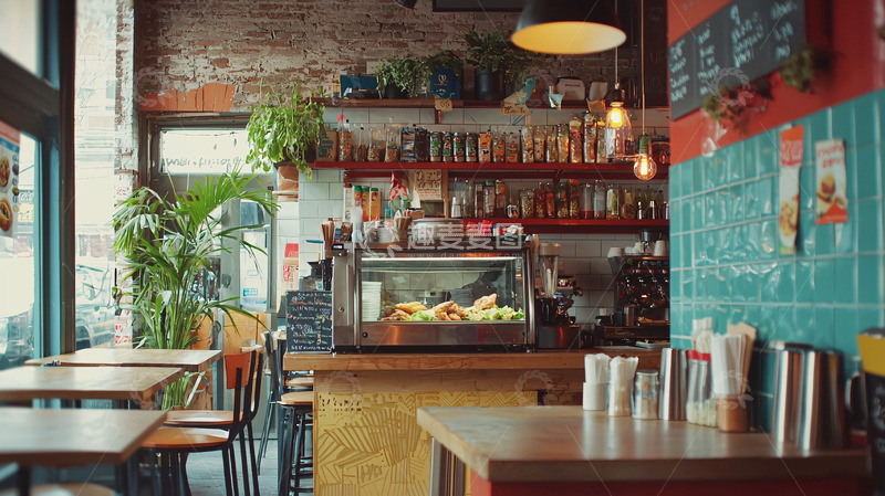 高清大图下载【趣麦麦图】复古咖啡馆室内场景