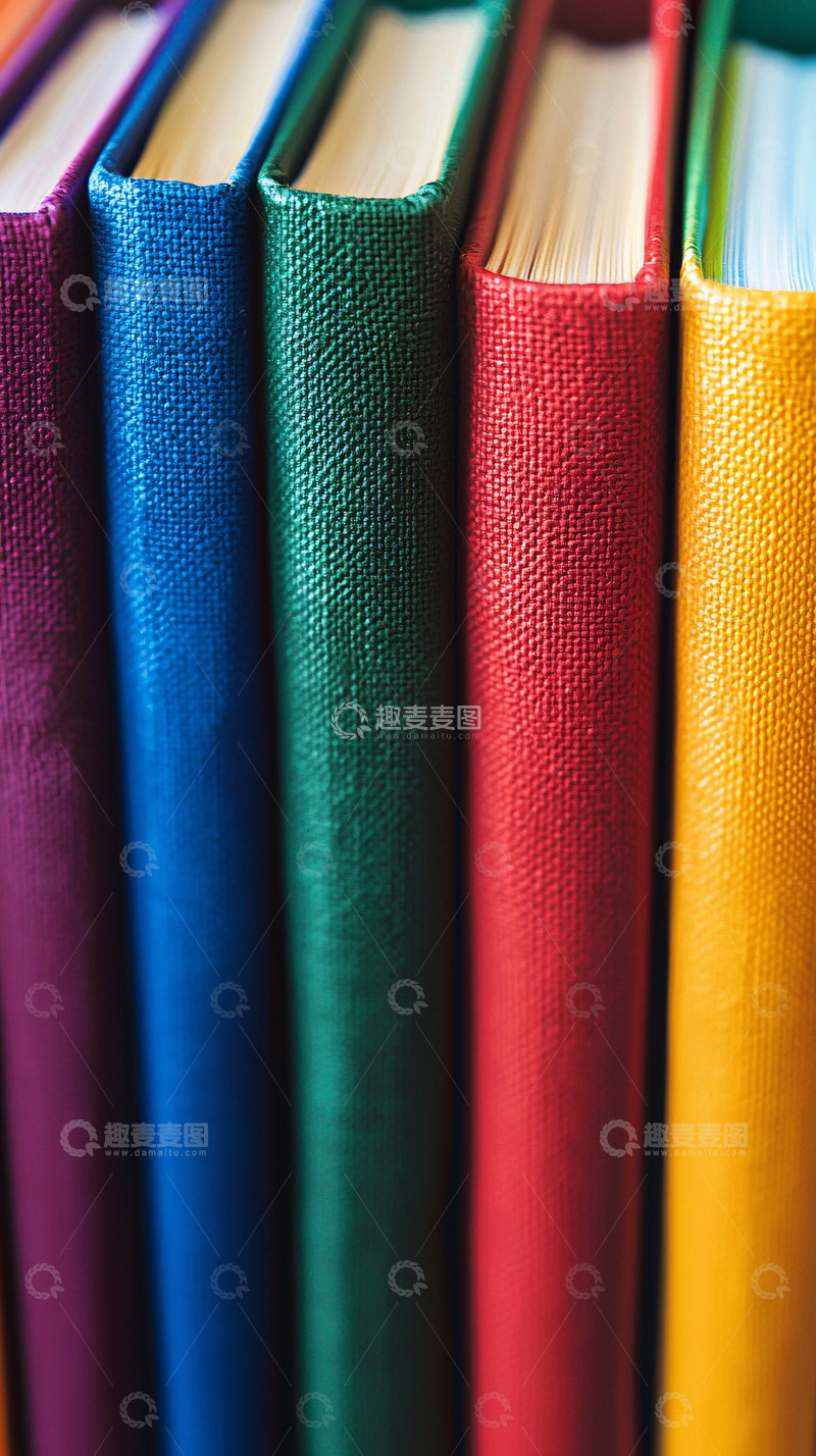 高清大图下载【趣麦麦图】-彩色书籍