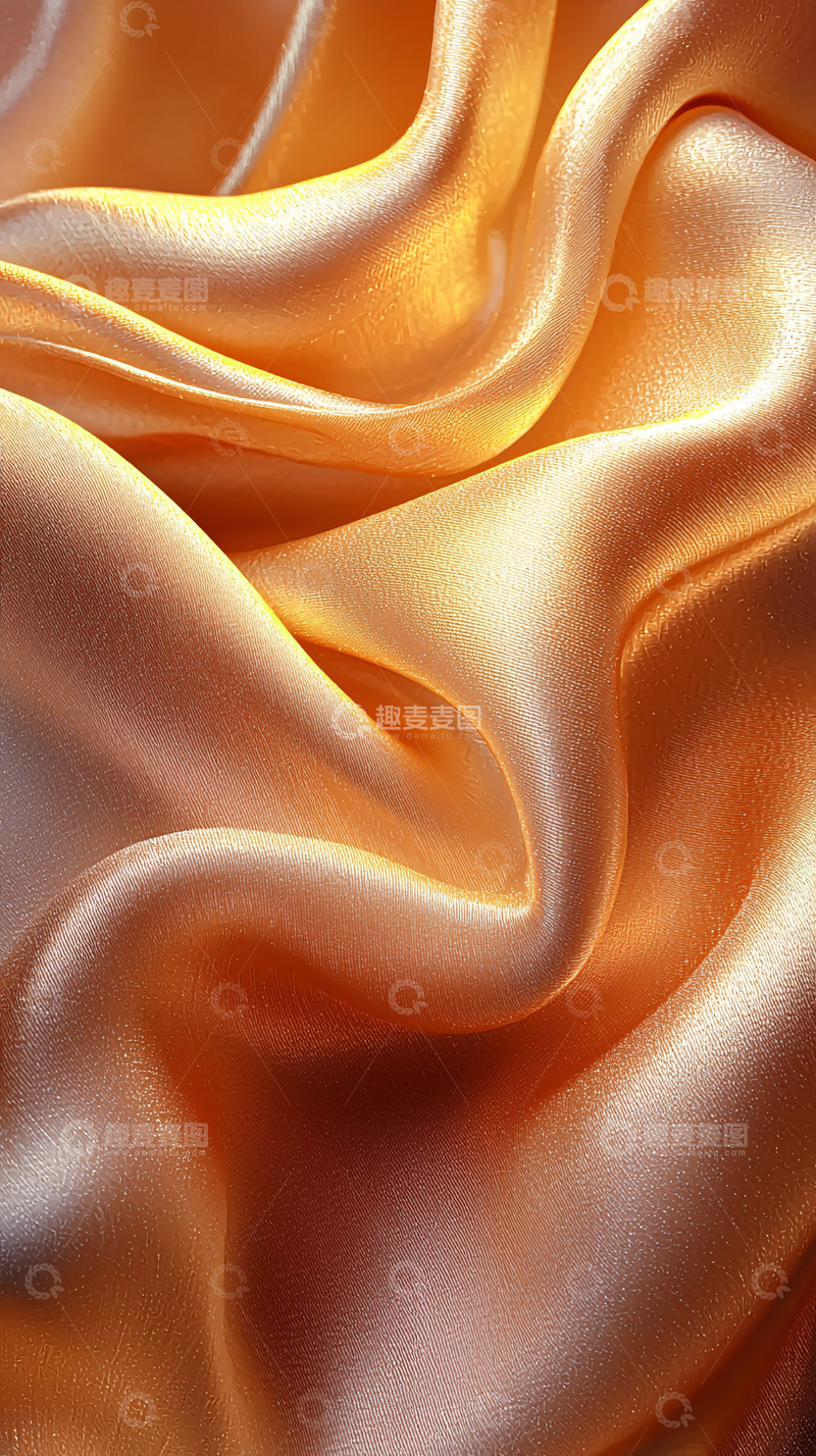 高清大图下载【趣麦麦图】金色丝绸的流动质感