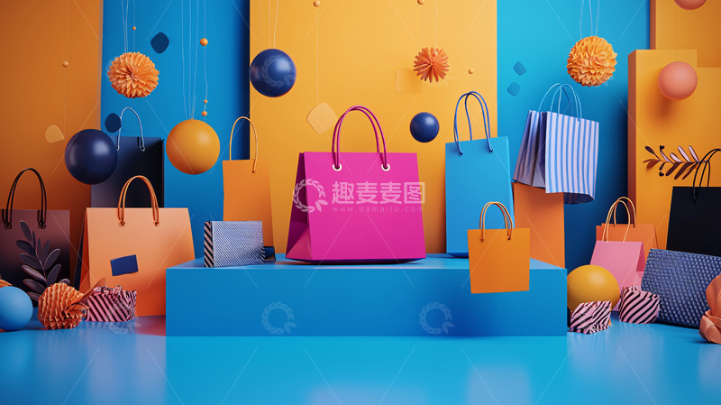 高清大图下载【趣麦麦图】购物袋