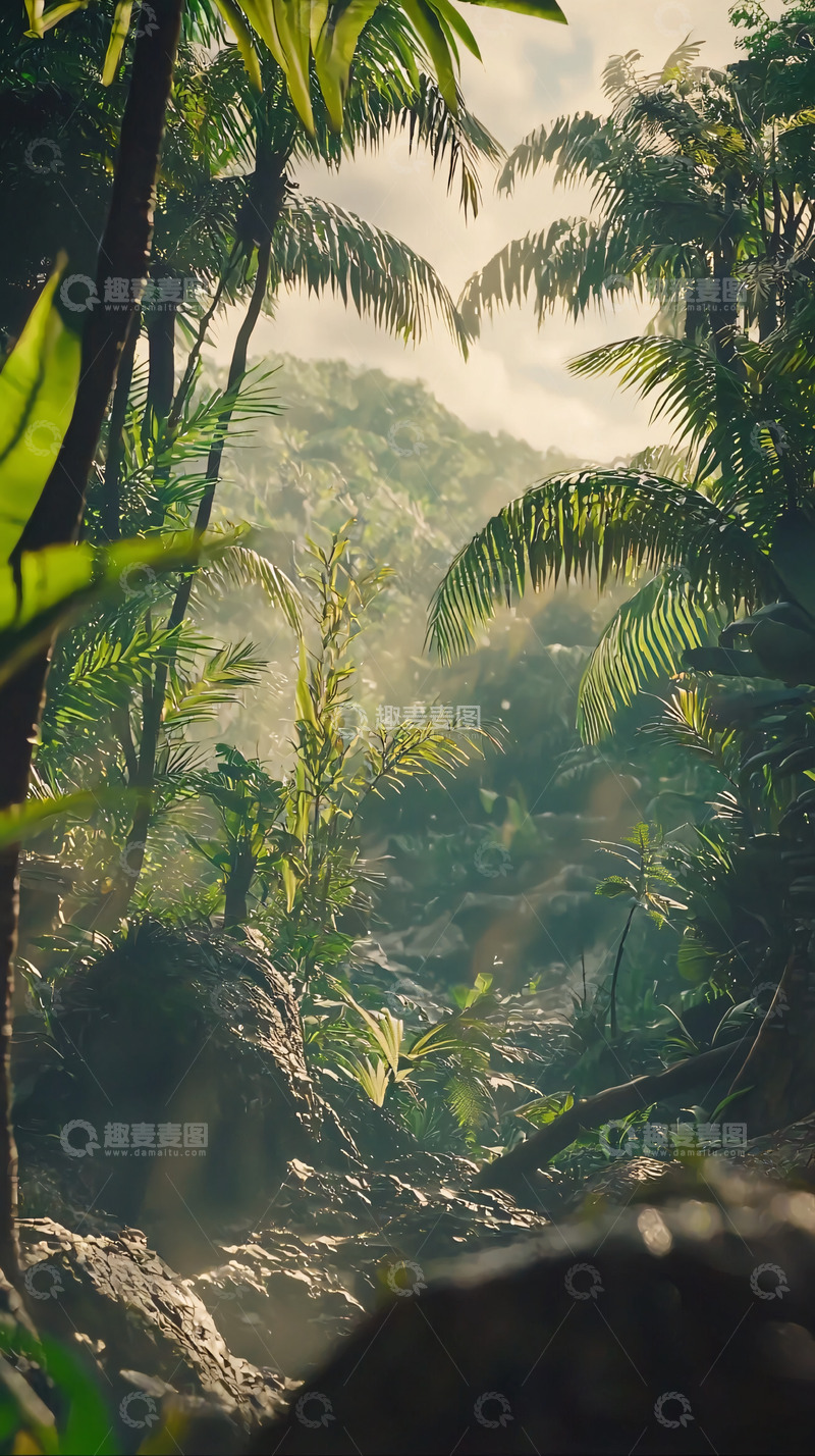 高清大图下载【趣麦麦图】热带雨林深处景色