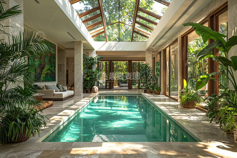 高清大图下载【趣麦麦图】室内泳池