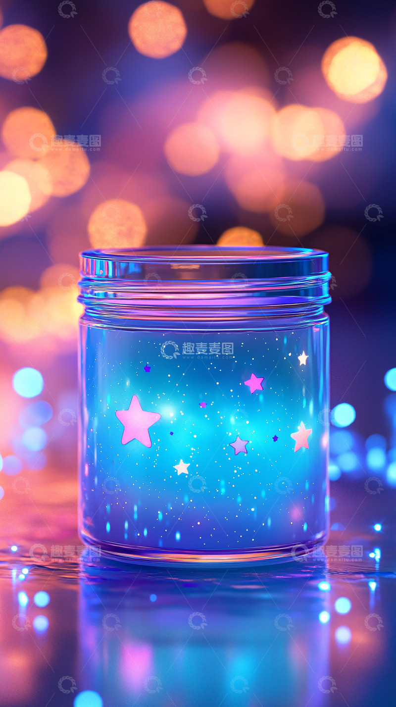高清大图下载【趣麦麦图】星空瓶子