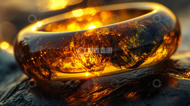 高清大图下载【趣麦麦图】琥珀手镯