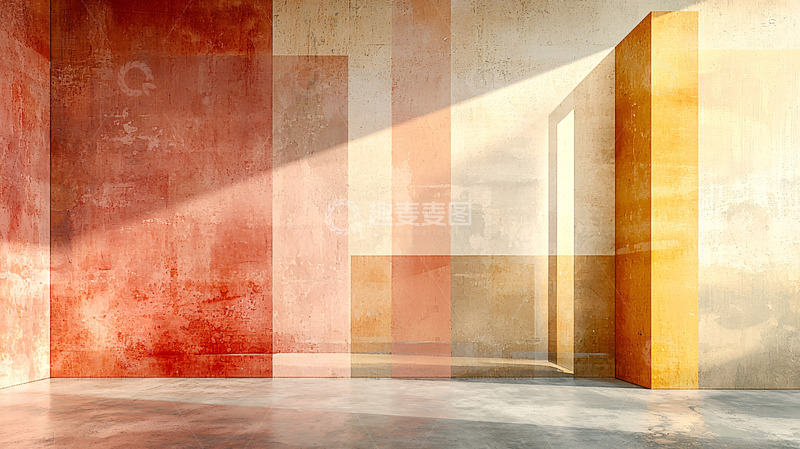 高清大图下载【趣麦麦图】光影斑驳的抽象空间