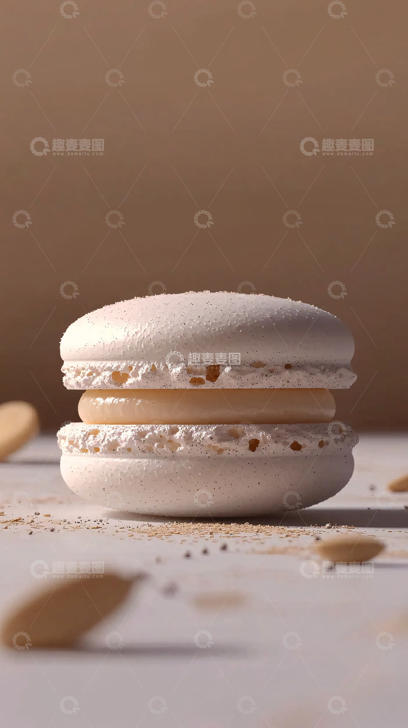 高清大图下载【趣麦麦图】单层奶油夹心马卡龙