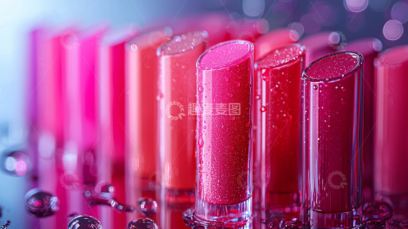 高清大图下载【趣麦麦图】排列整齐的口红特写