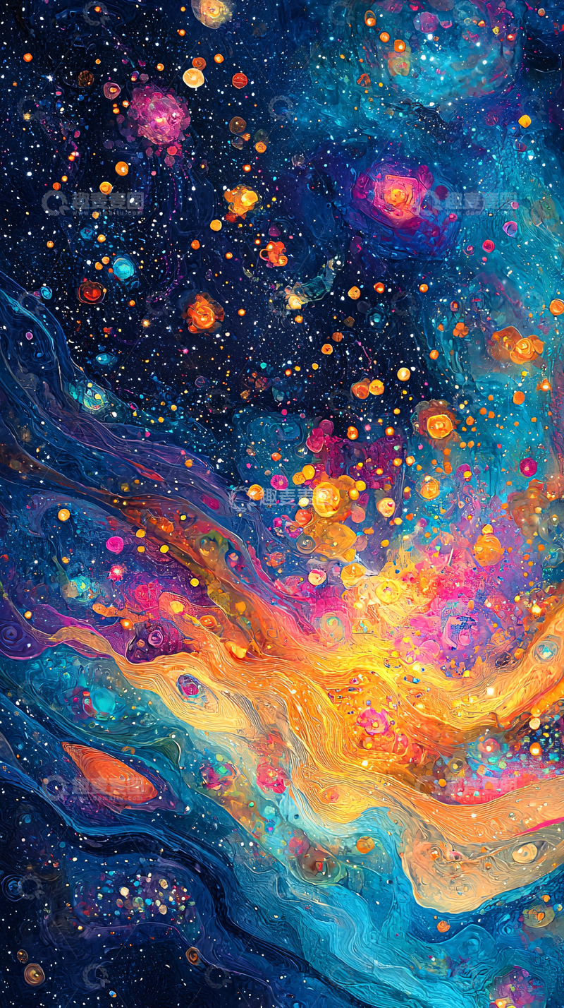 高清大图下载【趣麦麦图】绚丽多彩的宇宙星云