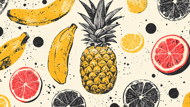 高清大图下载【趣麦麦图】水果图案背景