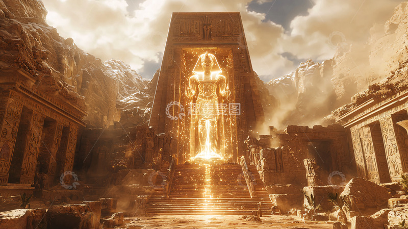 高清大图下载【趣麦麦图】金色神像