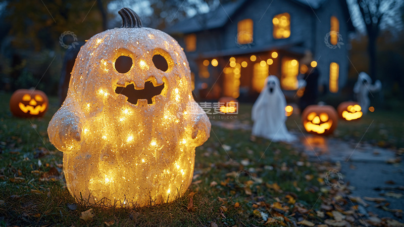 高清大图下载【趣麦麦图】万圣节南瓜鬼怪装饰