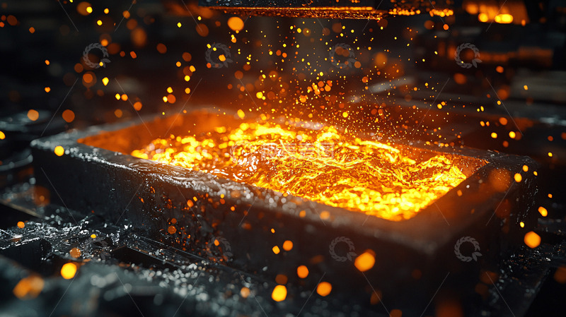 高清大图下载【趣麦麦图】熔炉火焰飞溅