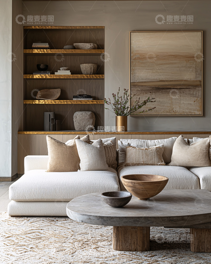 高清大图下载【趣麦麦图】米色调客厅