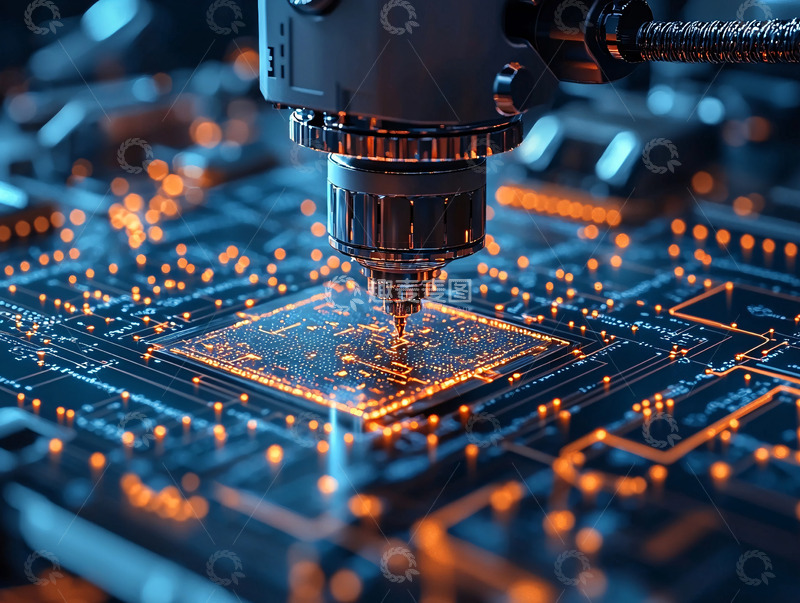 高清大图下载【趣麦麦图】芯片上的精密机械运作