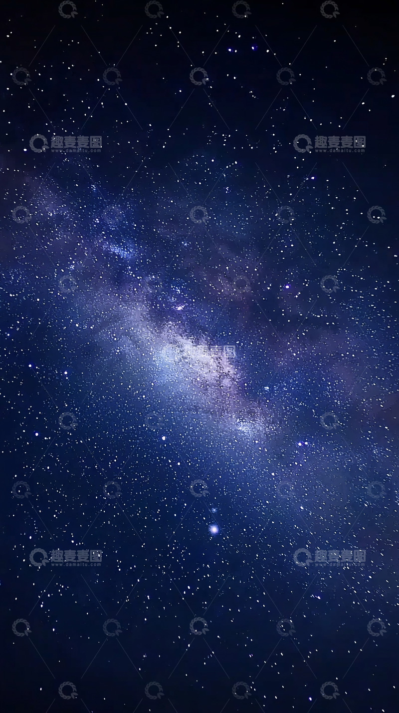 高清大图下载【趣麦麦图】深邃夜空下的银河系