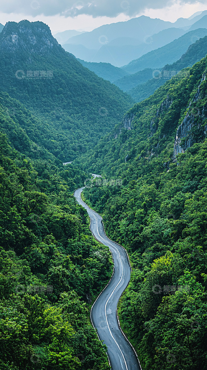 高清大图下载【趣麦麦图】蜿蜒山路