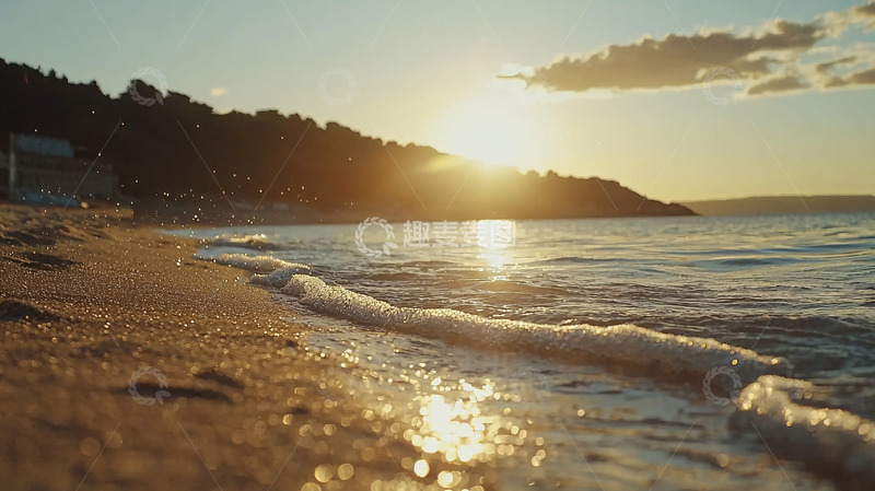 高清大图下载【趣麦麦图】海滩日落