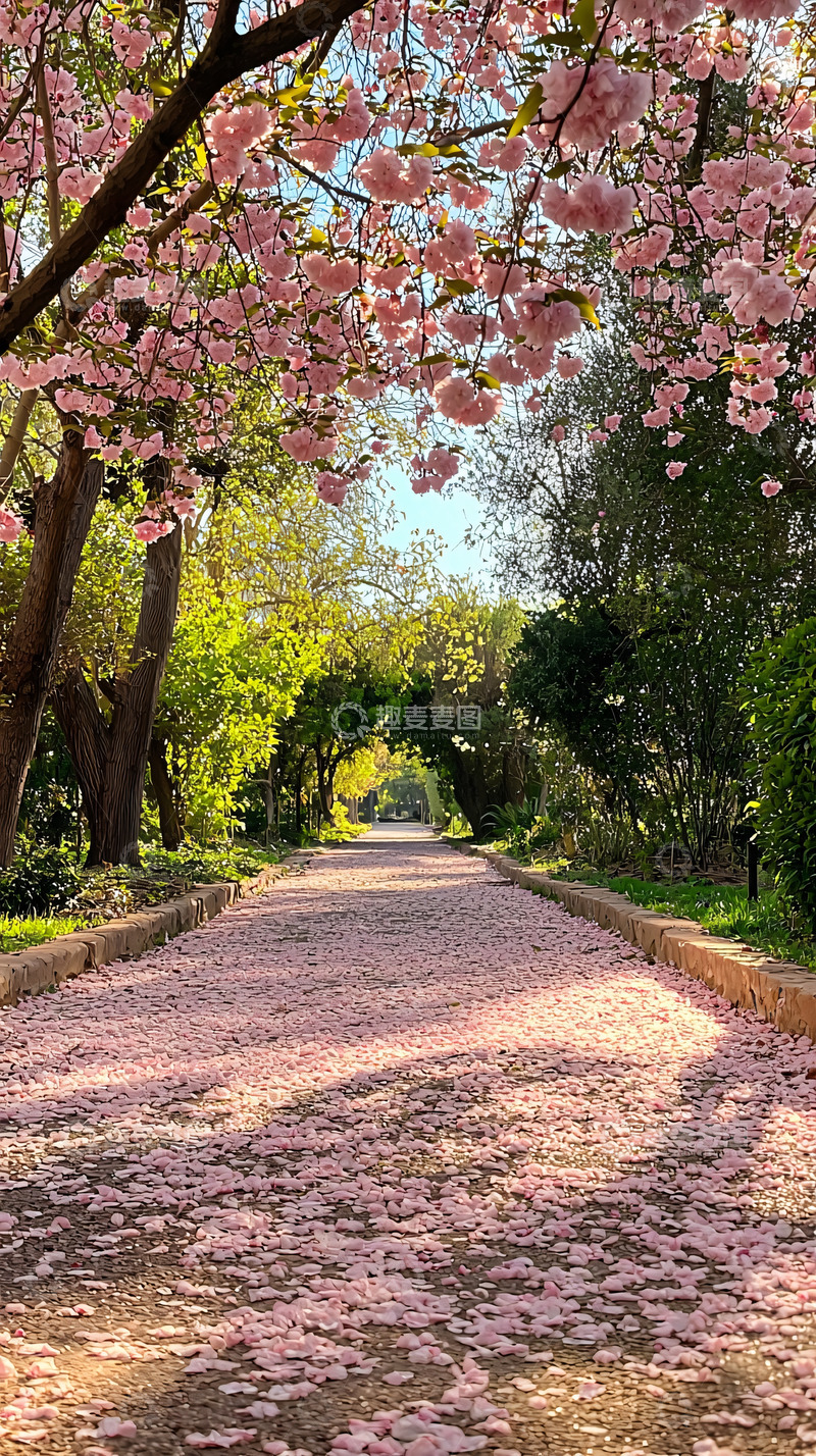 高清大图下载【趣麦麦图】樱花小路