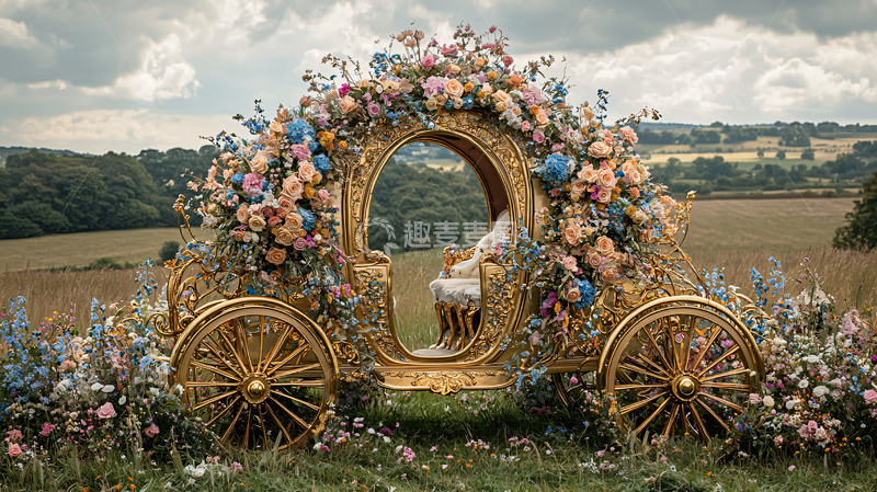 高清大图下载【趣麦麦图】金色南瓜马车