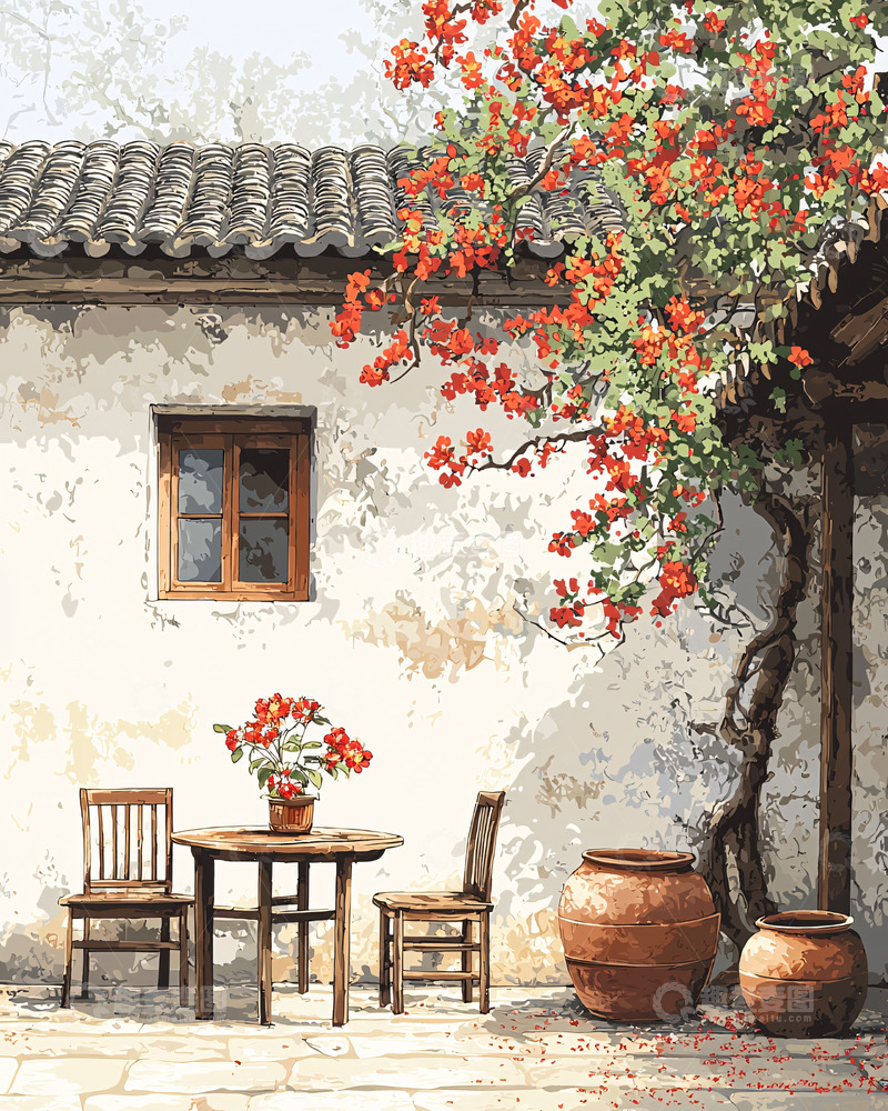 高清大图下载【趣麦麦图】庭院小景