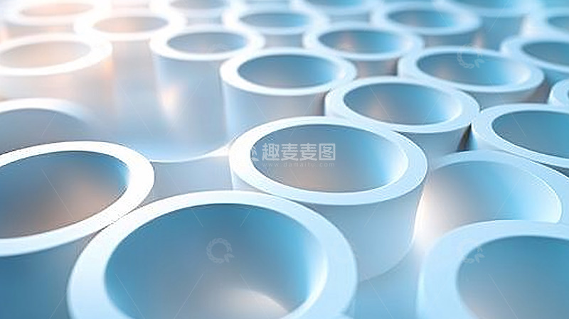 高清大图下载【趣麦麦图】蓝色圆柱体排列