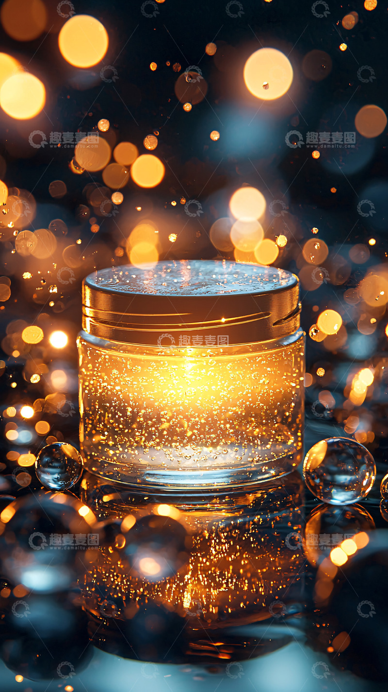 高清大图下载【趣麦麦图】金色光芒瓶子