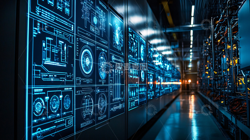 高清大图下载【趣麦麦图】数据中心走廊