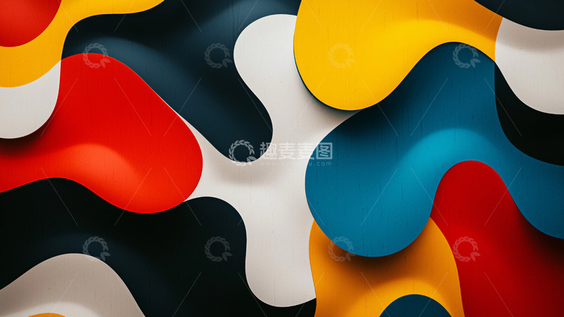 高清大图下载【趣麦麦图】抽象彩色流体