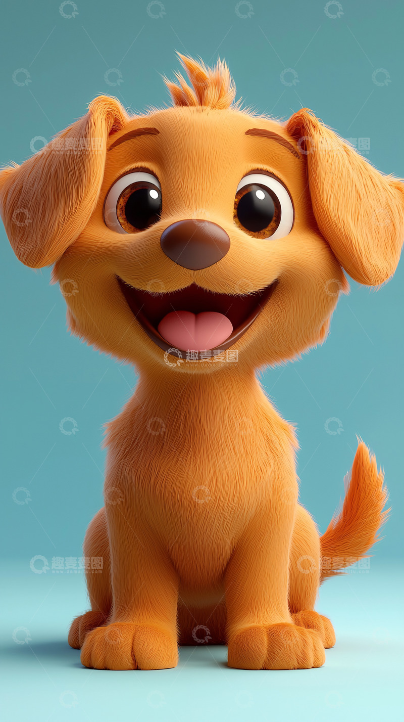 高清大图下载【趣麦麦图】可爱卡通小狗