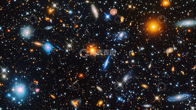 高清大图下载【趣麦麦图】深空中无数星系的壮丽景象