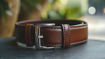 棕色真皮皮带