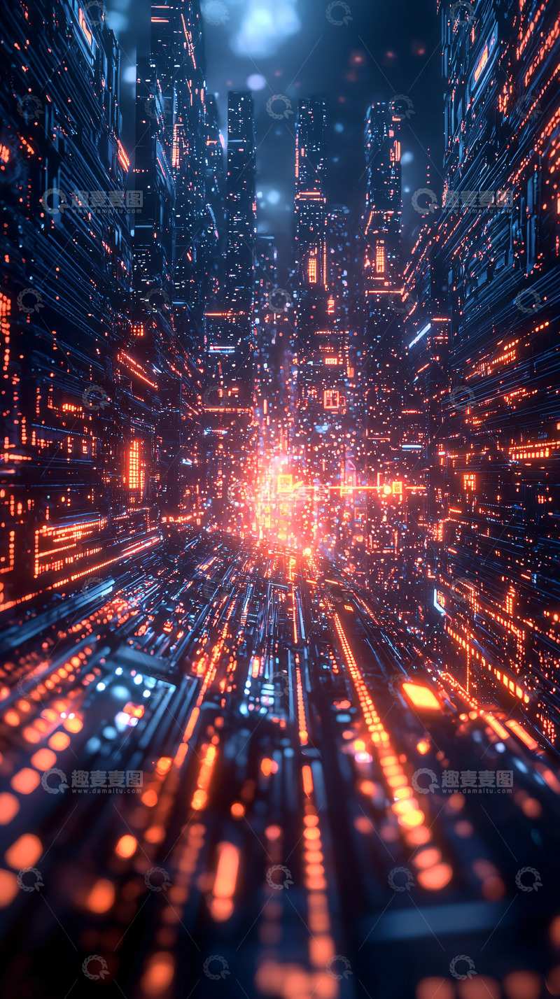 高清大图下载【趣麦麦图】未来科技感城市