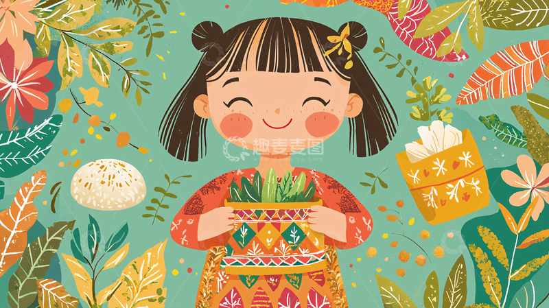 高清大图下载【趣麦麦图】快乐女孩
