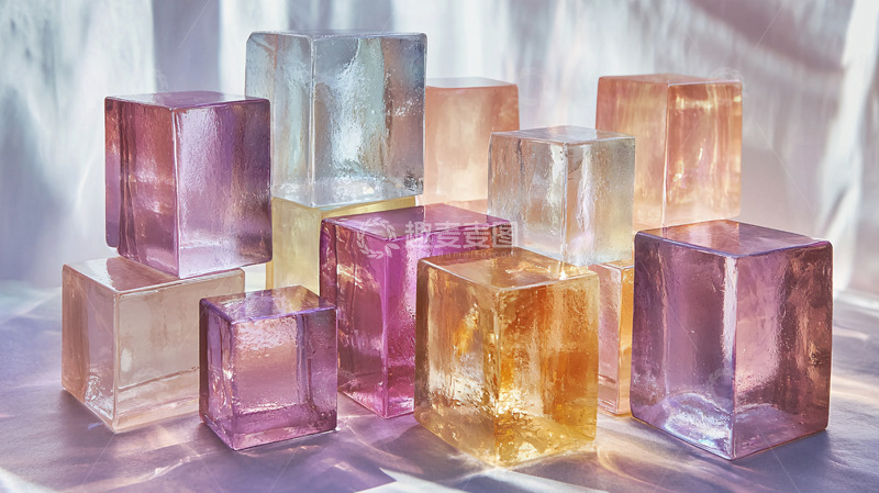 高清大图下载【趣麦麦图】彩色透明方块