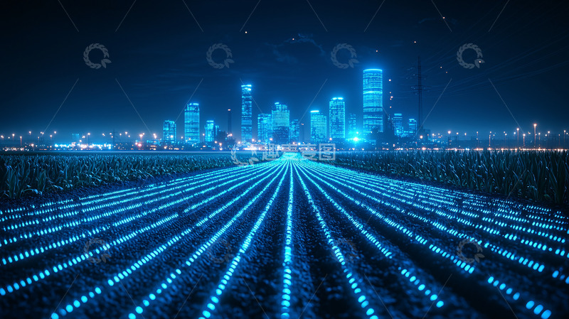 高清大图下载【趣麦麦图】夜景城市未来科技感道路