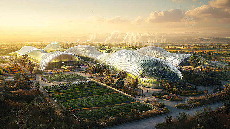 高清大图下载【趣麦麦图】未来农业建筑